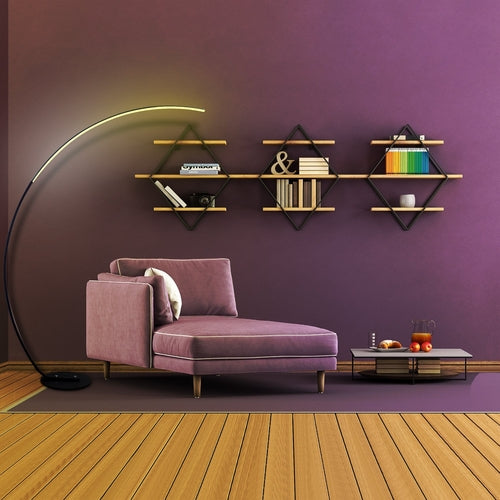 RGBW Design-Stehlampe mit 16 Mio. Farben | Moderne Curve LED Floor Lamp