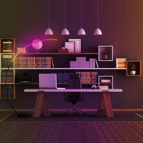 RGBW Design-Stehlampe mit 16 Mio. Farben | Moderne Curve LED Floor Lamp