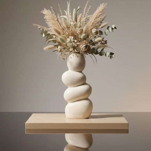 Moderne Dekovase | Elegante Blumenvase für Wohnzimmer, Büro & Zuhause